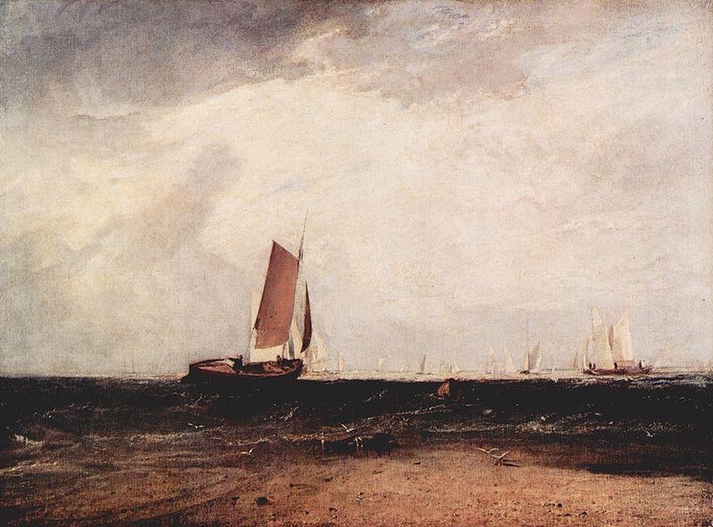 Joseph Mallord William Turner Fischen am Blythe-sand, die Flut setzt ein oil painting image